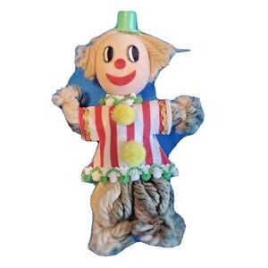 Yarn Clown Ornamnet Vintage  5" Christmas Tree Decoration